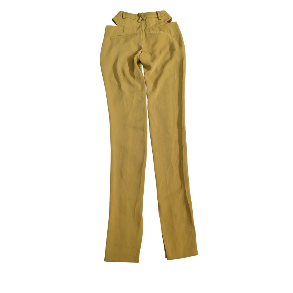 Hanwen New York Chartrushe‎ Hip Cut-Out Slim Trousers Ankle Slit Pants Sz XS - Picture 8 of 11